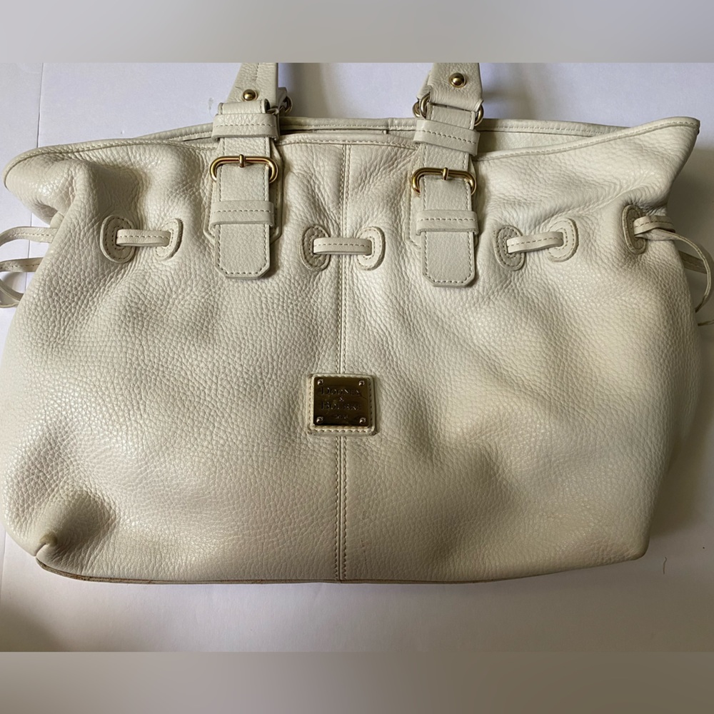 Dooney & Bourke Pebbled Leather Cream tote bag